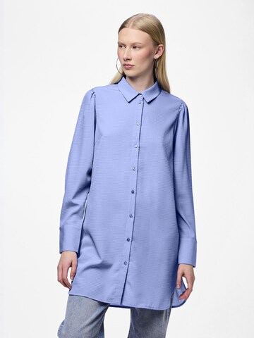 PIECES Bluse 'PCSienna' in Blau: Vorderseite