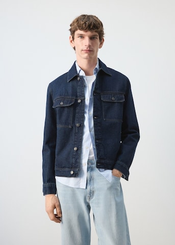 MANGO MAN Between-Season Jacket 'Ryan' in Blue: front