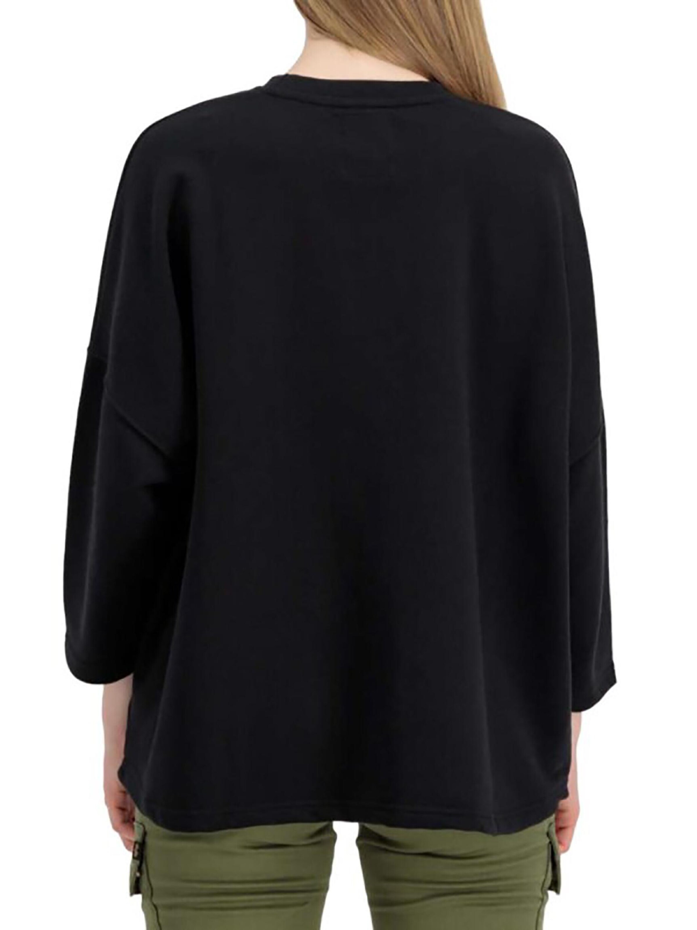 ALPHA INDUSTRIES Sweatshirt 'Crystal OS'‌‌‌‌‌‌‌‌‌‌ in Schwarz