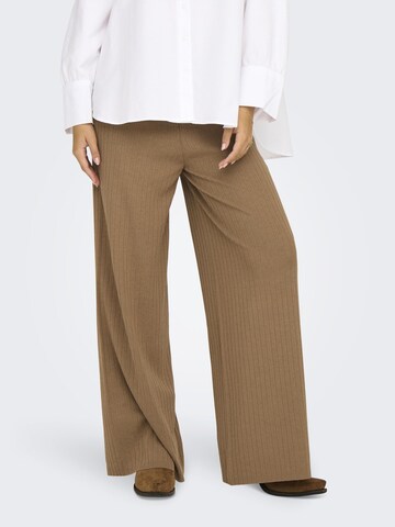 ONLY Wide leg Broek 'ONLThelma' in Bruin: voorkant