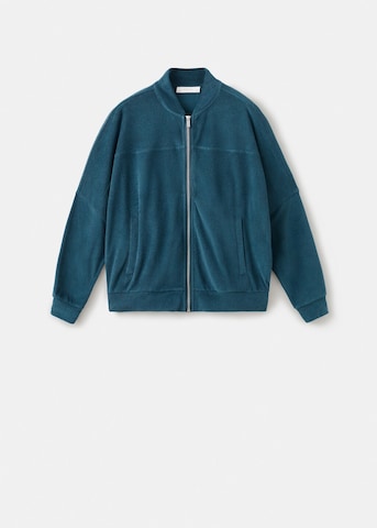 MANGO Knit Cardigan 'Terry' in Blue