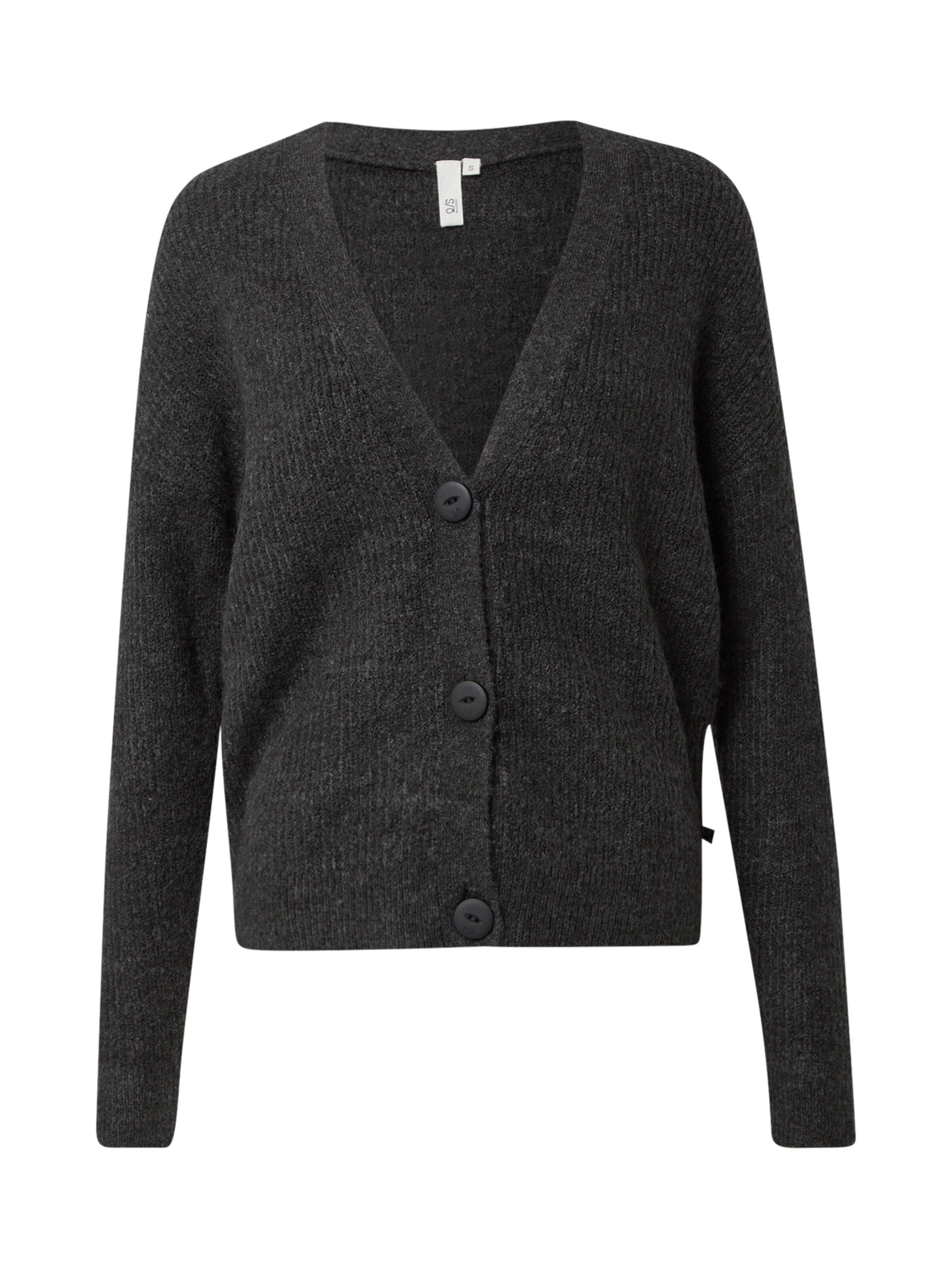 QS Gebreid vest in Grijs: voorkant