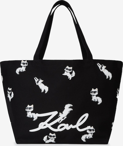Karl Lagerfeld Shopper torba 'Ikon' u crna / bijela, Pregled proizvoda