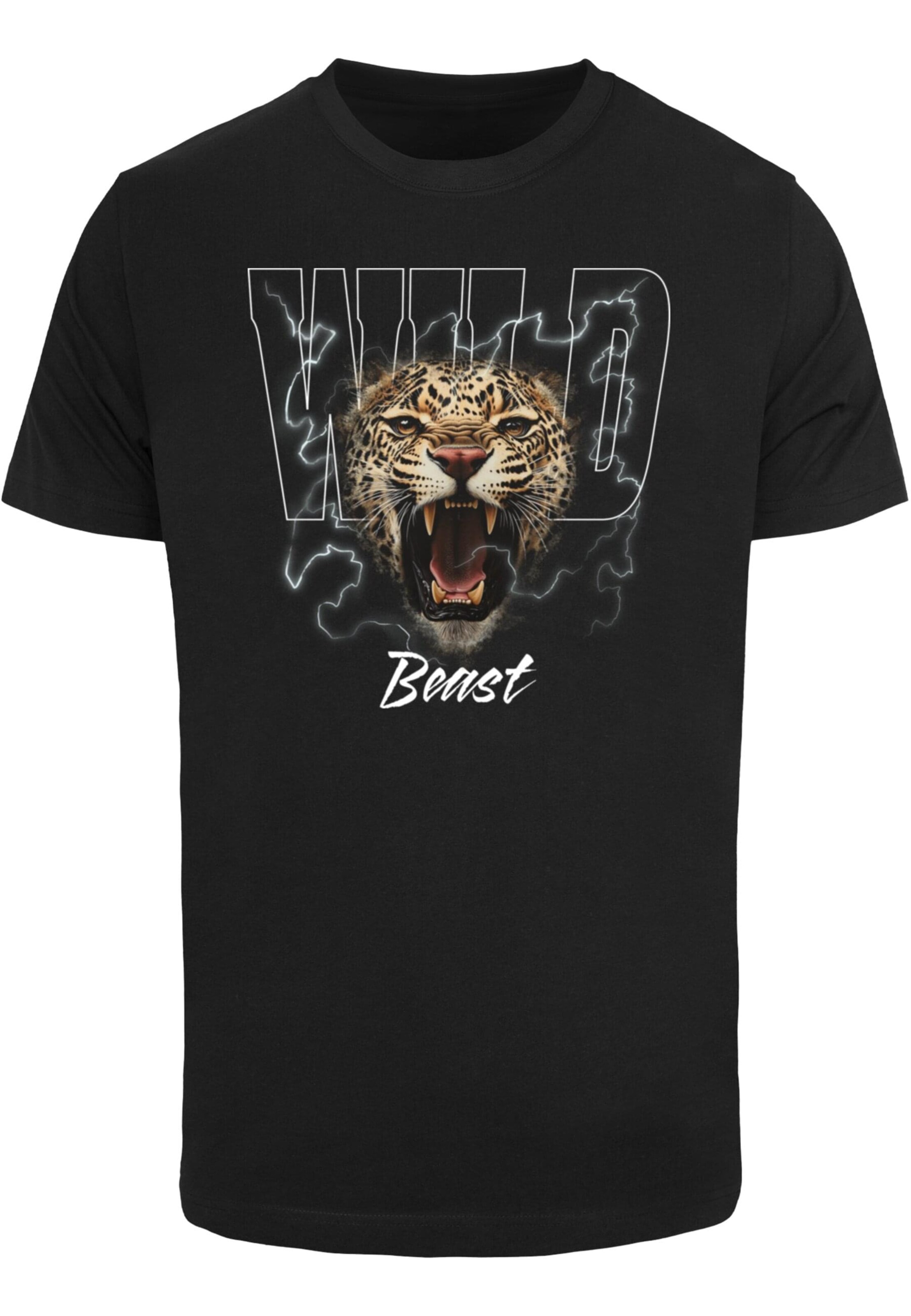 T-Shirt 'Wild Beast' Mister Tee en noir : devant