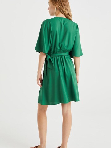 WE Fashion Poletna obleka | zelena barva