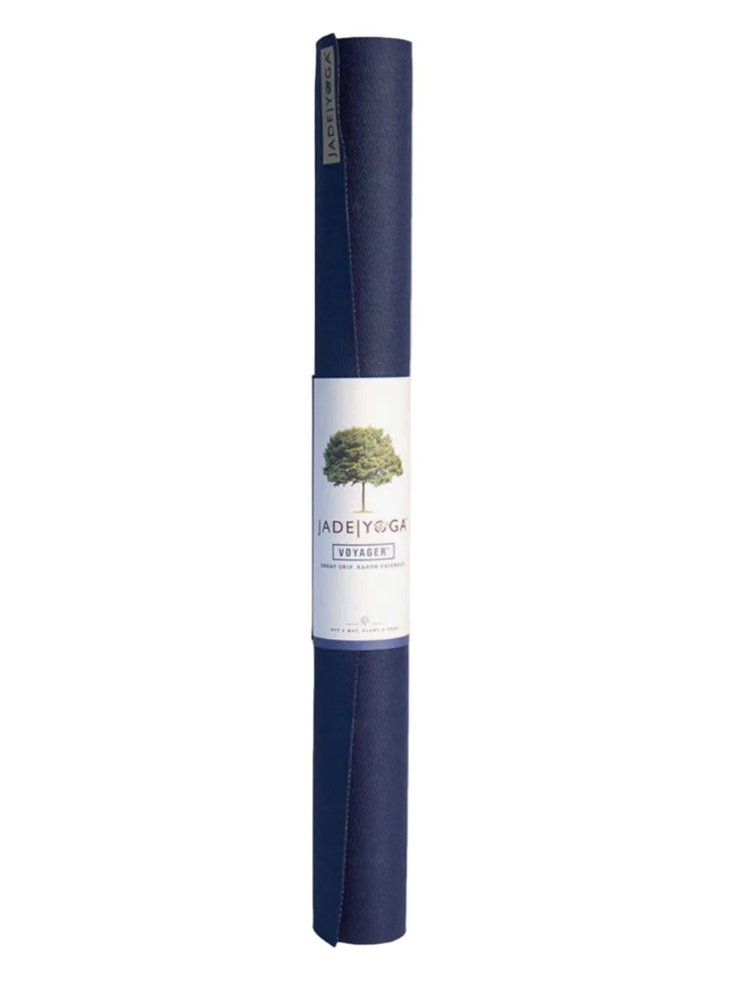 JADEYOGA Mat 'Voyager' in Blue: front