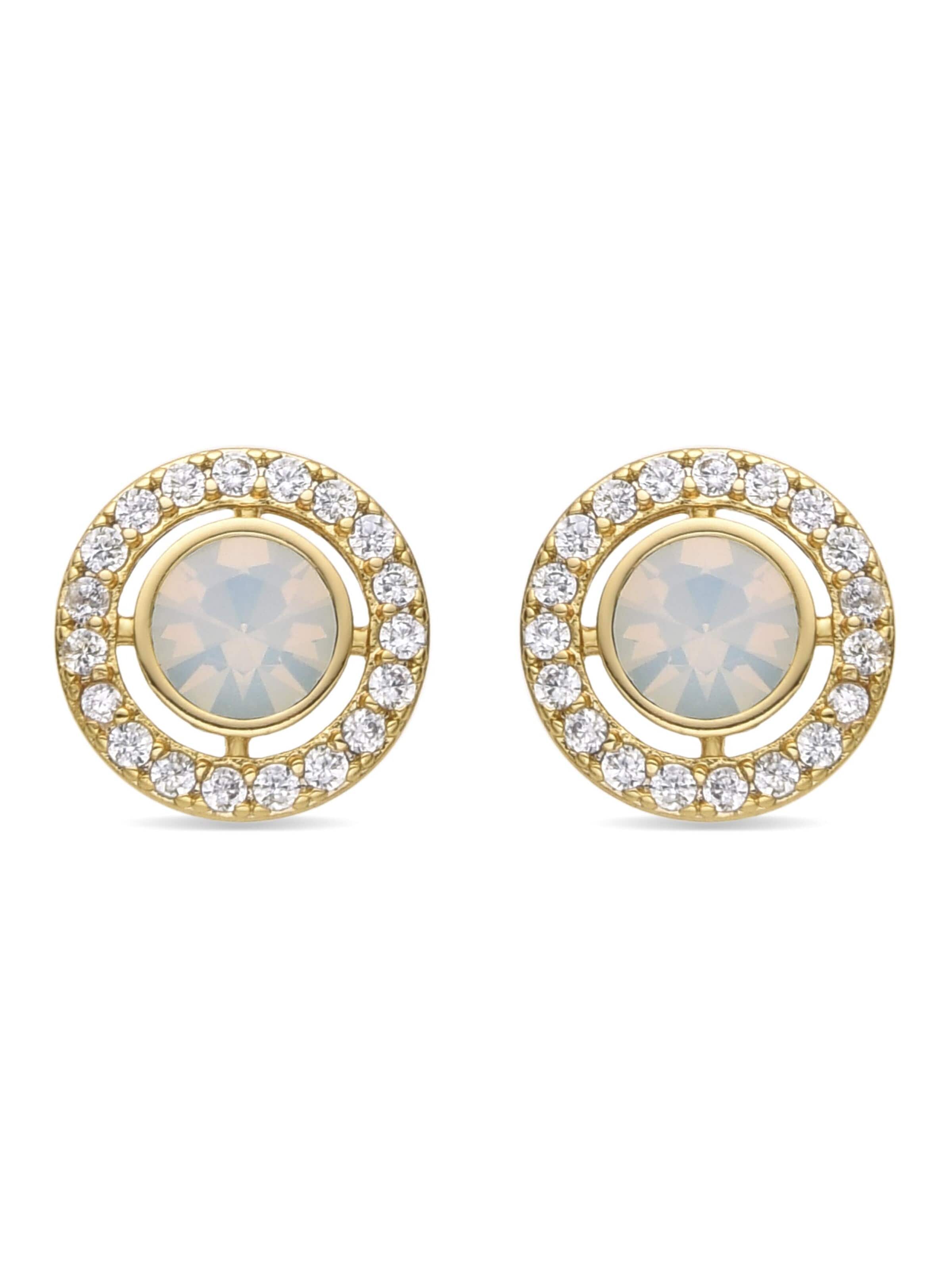 Luxenter Earrings 'Riashe' in Gold: front