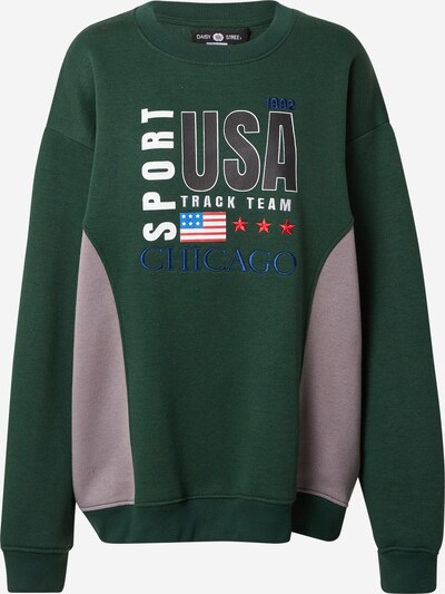 Daisy Street Sweatshirt 'LEAH' in blau / grau / grün / schwarz / weiß, Produktansicht