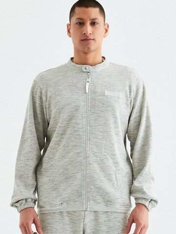 Rockupy Zip-Up Hoodie 'Gandalf' in Grey: front