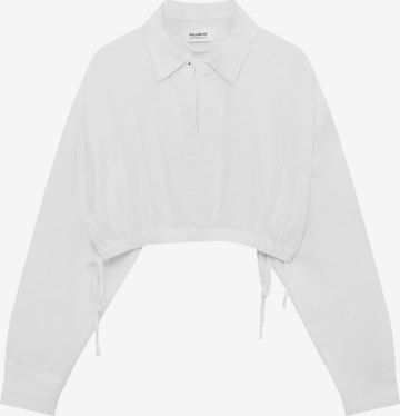 Pull&Bear Bluzka w kolorze biały: przód