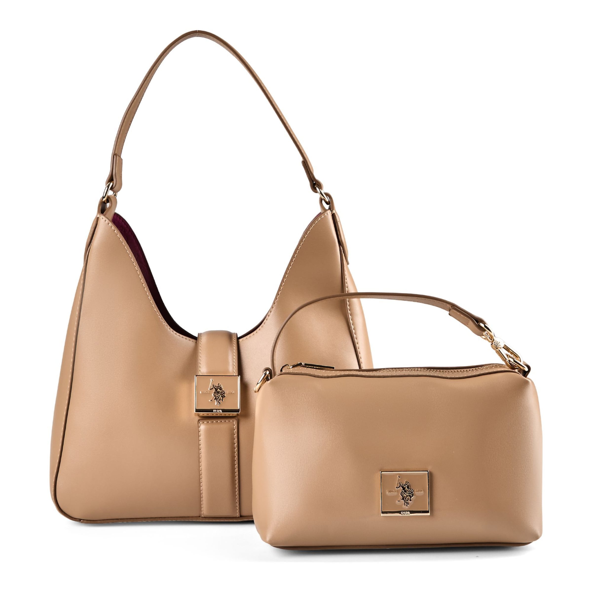 U.S. POLO ASSN. Schoudertas in Bruin: voorkant