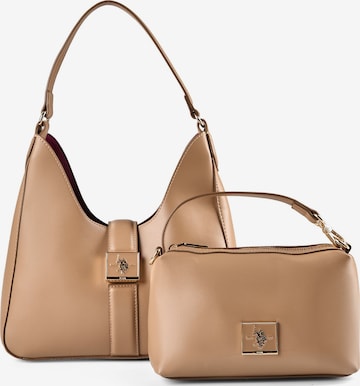 Sac bandoulière U.S. POLO ASSN. en marron : devant