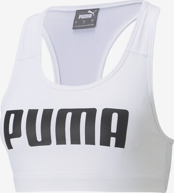 PUMA Sports Bra in White: front