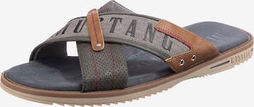 MUSTANG Mules in Grey: front