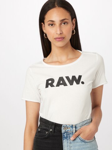 T-shirt G-Star RAW en blanc : devant