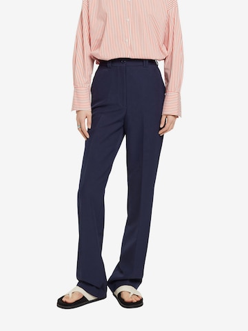 ESPRIT Loose fit Pleated Pants in Blue: front