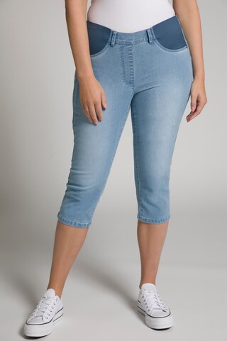 Coupe slim Jean Ulla Popken en bleu : devant