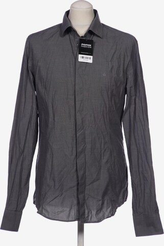 Calvin Klein Button Up Shirt in M in Grey: front