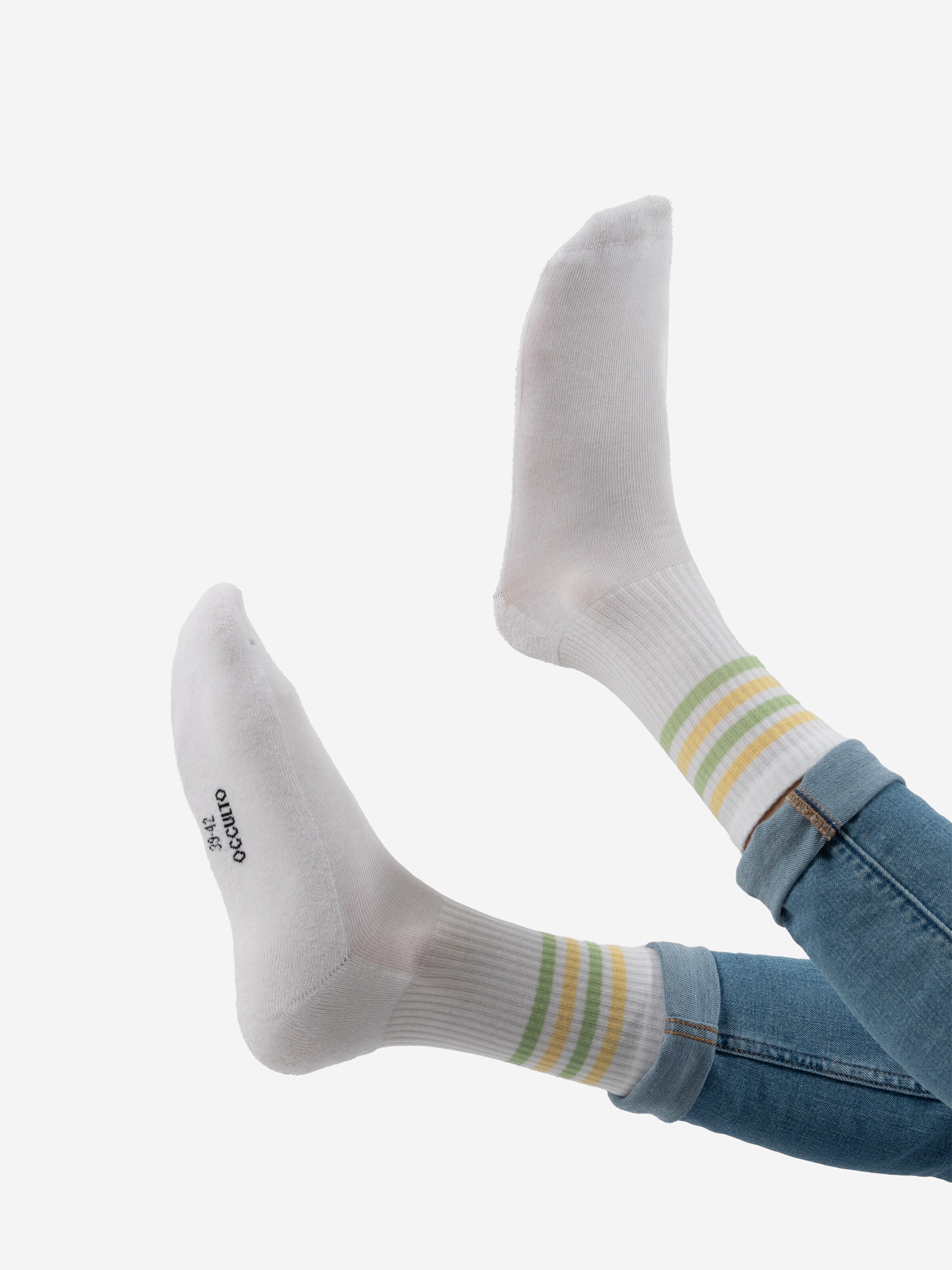 Calzino sportivo 'Roger' di Occulto in bianco: frontale