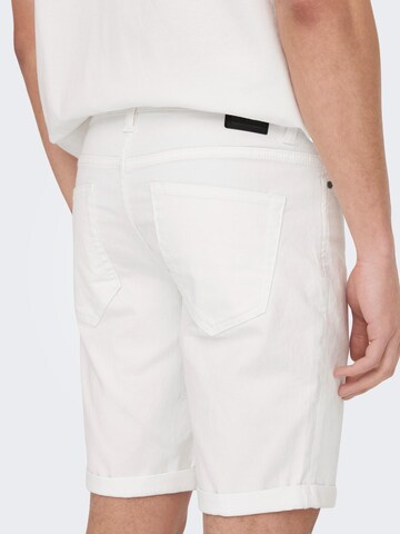 Only & Sons - regular Pantalón 'Ply' en blanco