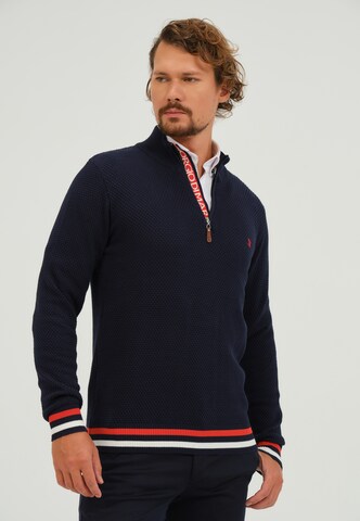 Pull-over Giorgio di Mare en bleu