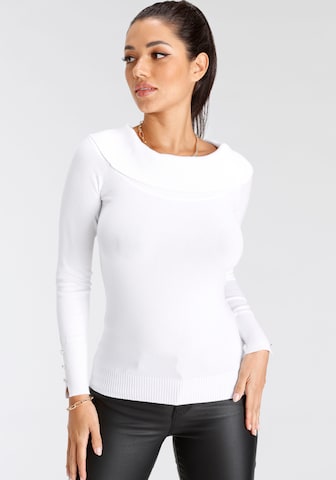 MELROSE Sweater in White: front