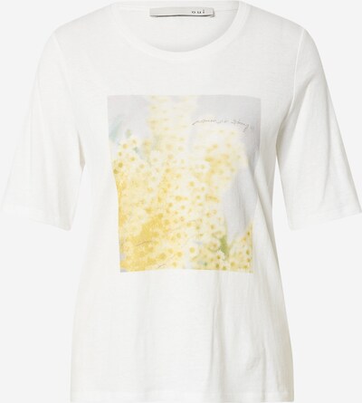 OUI Koszulka w kolorze pastelowy niebieski / miodowy / pastelowo-żółty / białym, Podgląd produktu
