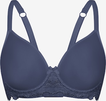 sassa T-shirt Bra 'CLASSIC LACE' in Blue: front