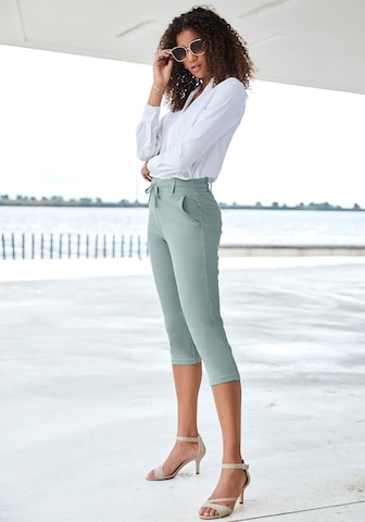 LASCANA Slim fit Trousers in Green