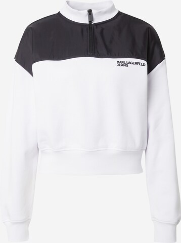 Sweat-shirt KARL LAGERFELD JEANS en blanc : devant