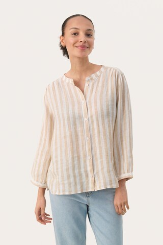 Part Two Blouse in Beige: front