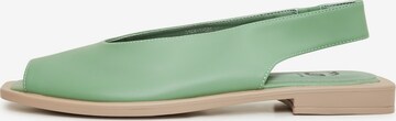 CESARE GASPARI Sandals in Green: front