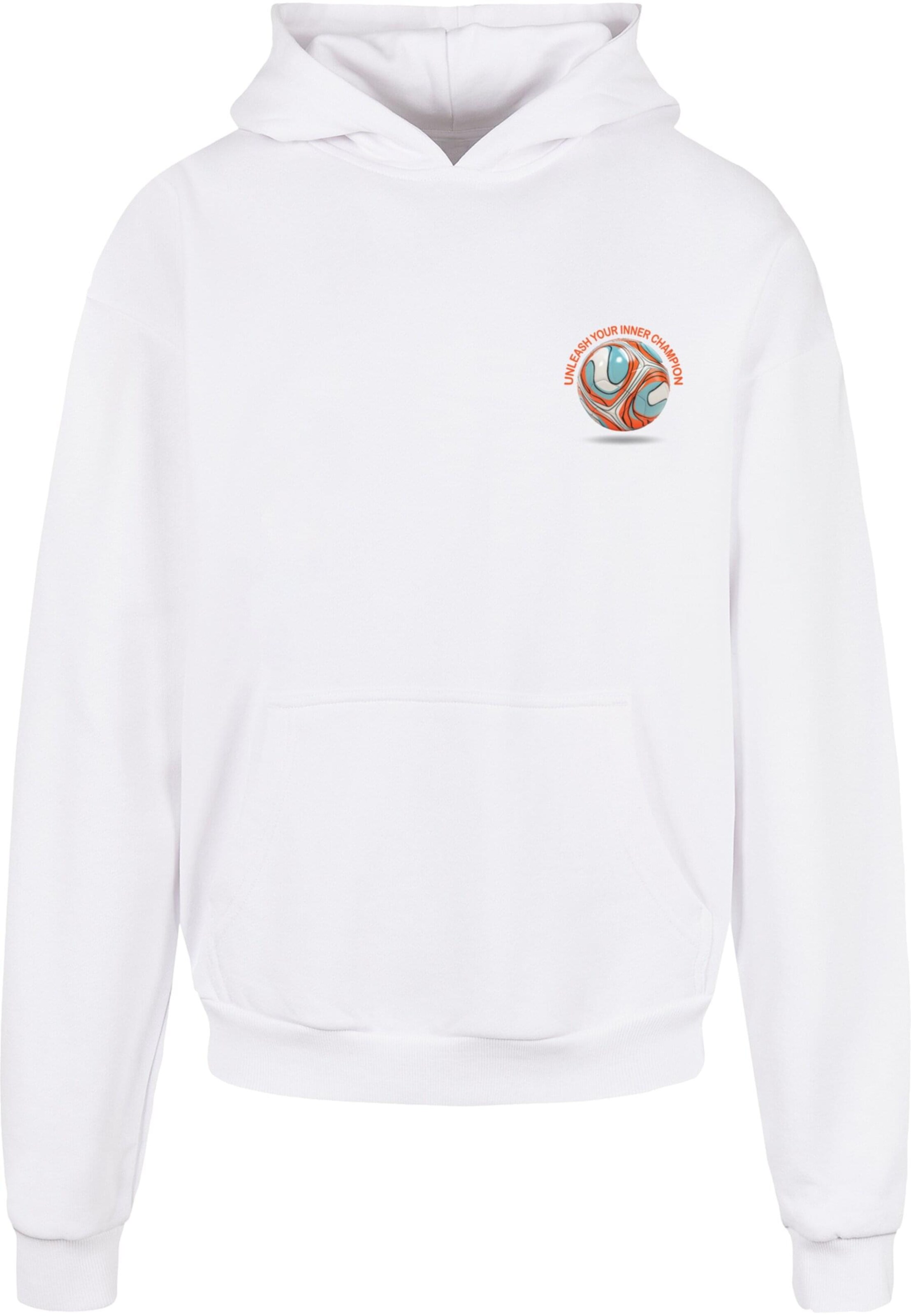 Merchcode Sweatshirt 'Game Time Grit' in White: front
