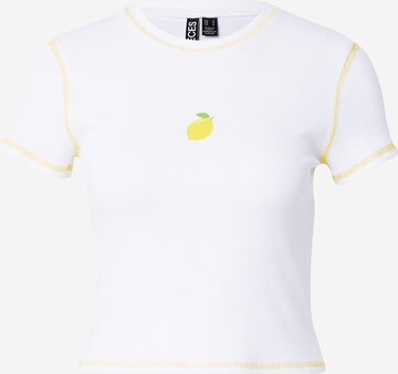 T-shirt 'NANA' PIECES en blanc : devant