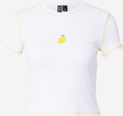PIECES Camiseta 'NANA' en amarillo / lima / blanco, Vista del producto
