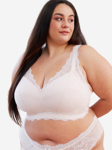 Col haut Soutien-gorge 'Sophia' SugarShape en blanc : devant