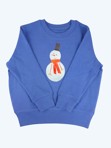 MelaDiSweater majica 'Schneemann' - plava boja