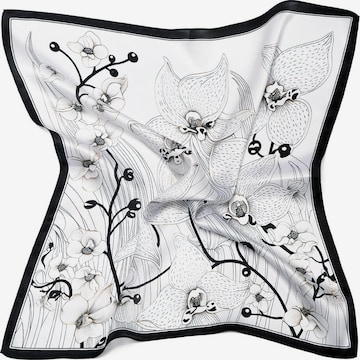 Sciarpa 'Seidentuch Orchideen' di MayTree in bianco: frontale