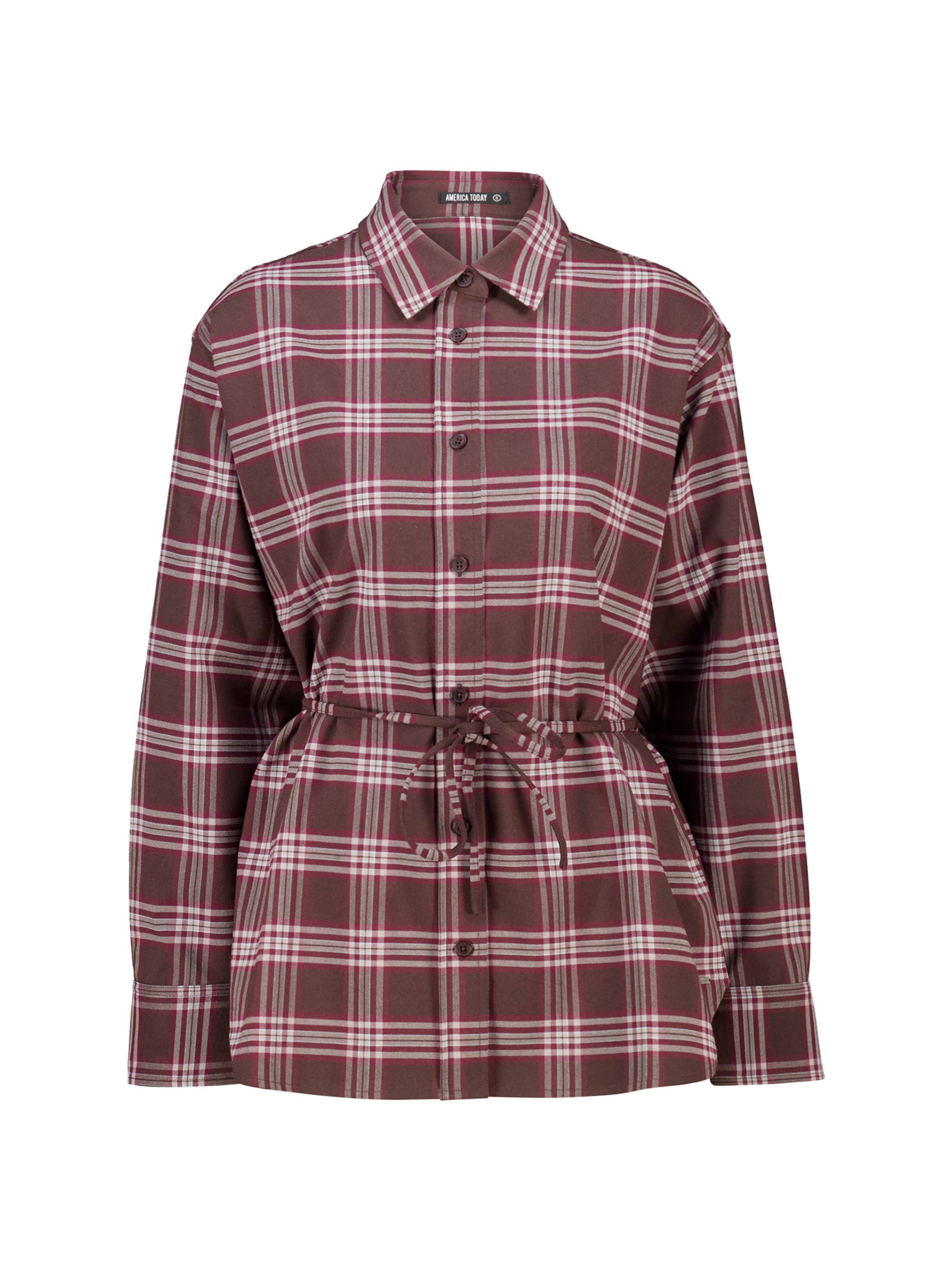 America Today Blouse in Bruin: voorkant