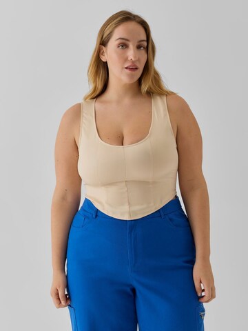 VERO MODA Top 'Joann' in Beige: voorkant