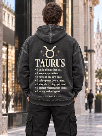 Sweat-shirt 'Zodiac - Taurus' LUNØIR Studio en gris