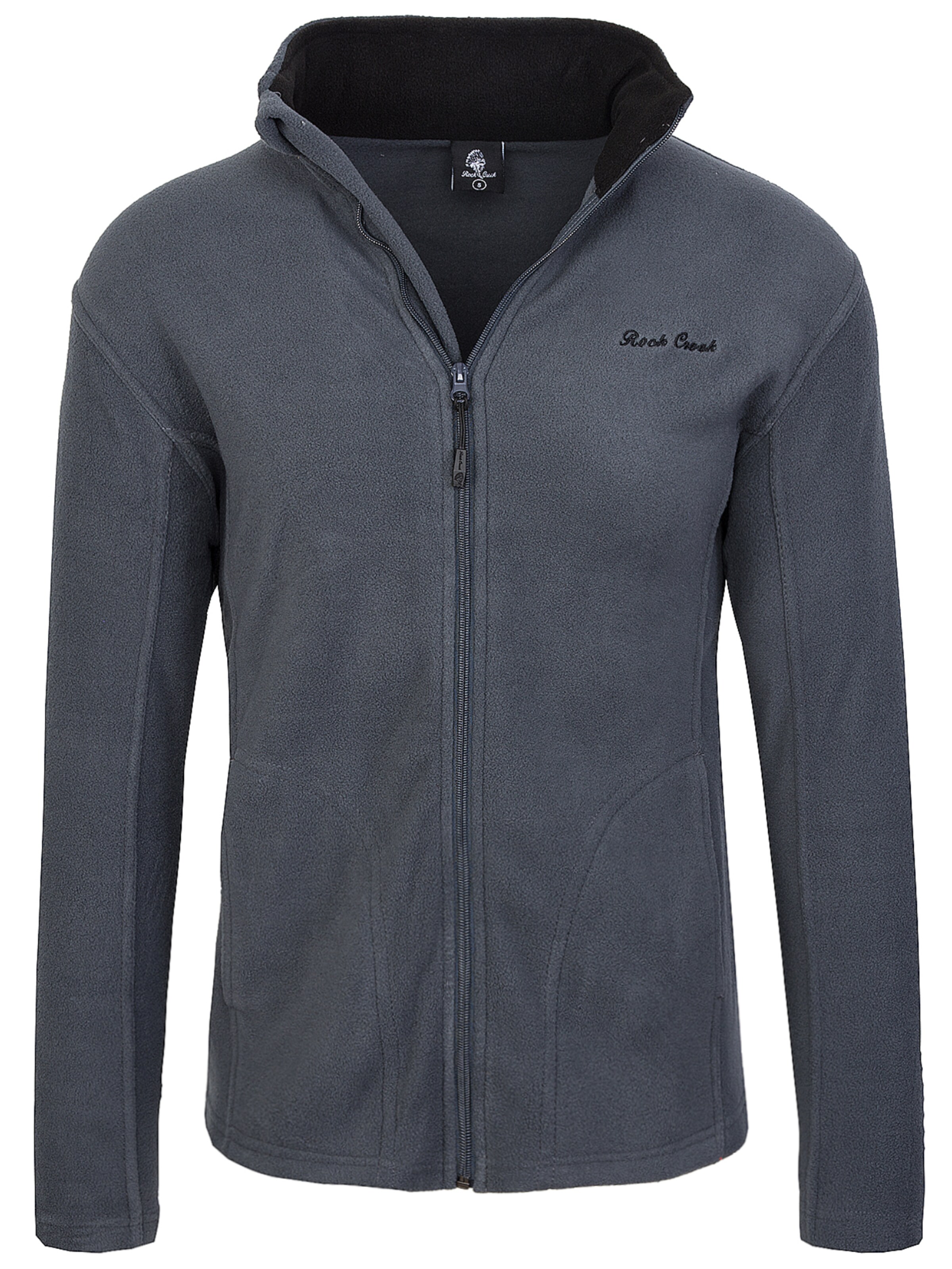 Rock Creek Fleecejacke in Grau: Vorderseite