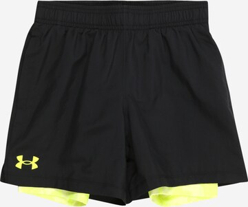 UNDER ARMOUR Regular Sportbroek 'Woven' in Zwart: voorkant