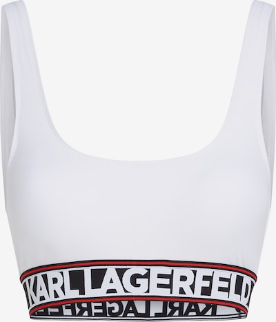 Karl Lagerfeld Bikinioverdel 'Elongated' i rød / sort / hvid, Produktvisning