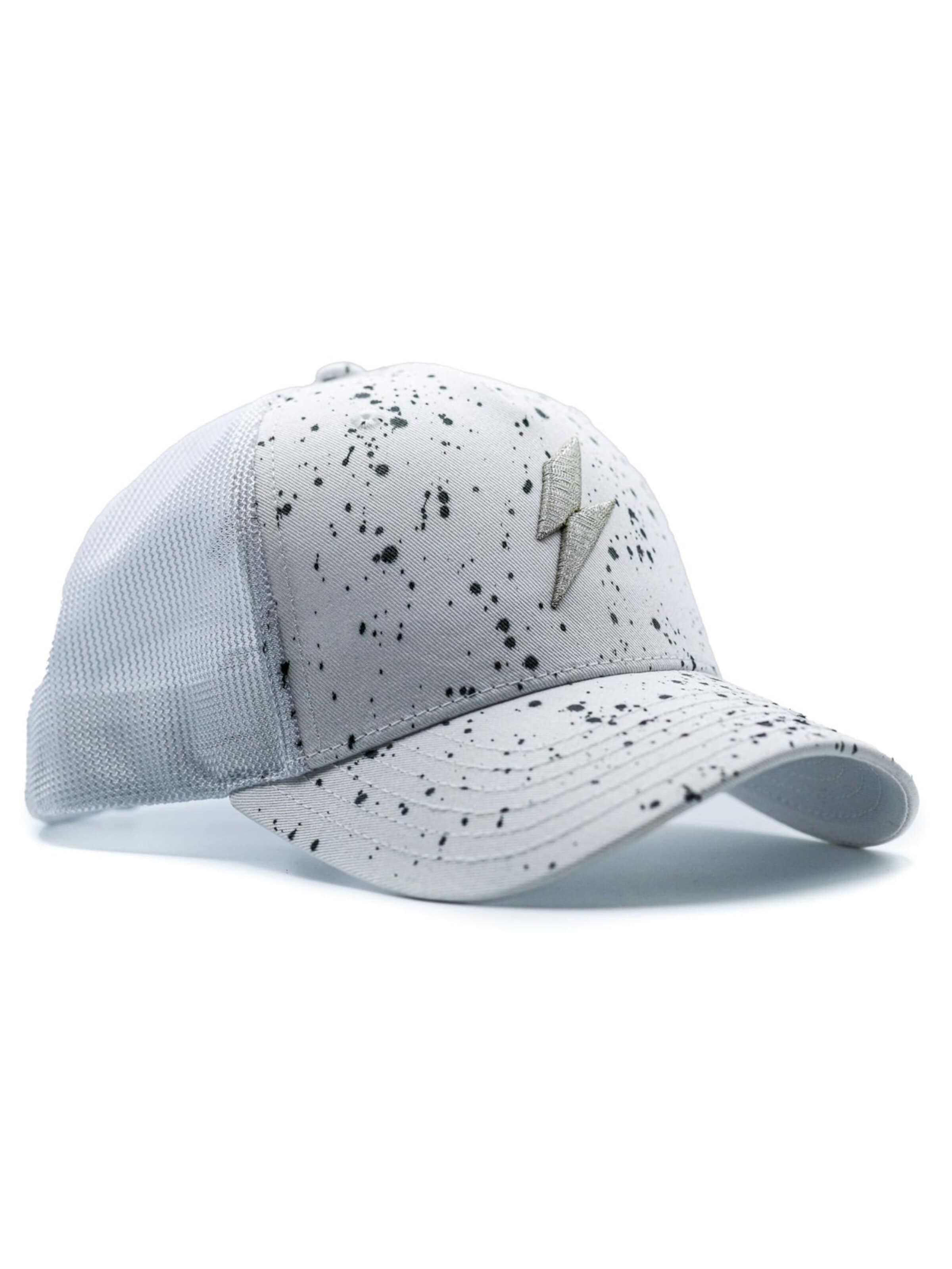 Cappello da baseball 'Bolt splash premiumS' di Be52 in bianco: frontale