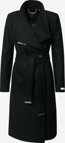 Ted Baker Ανοιξιάτικο και φθινοπωρινό παλτό 'Rose' σε μαύρο: μπροστά