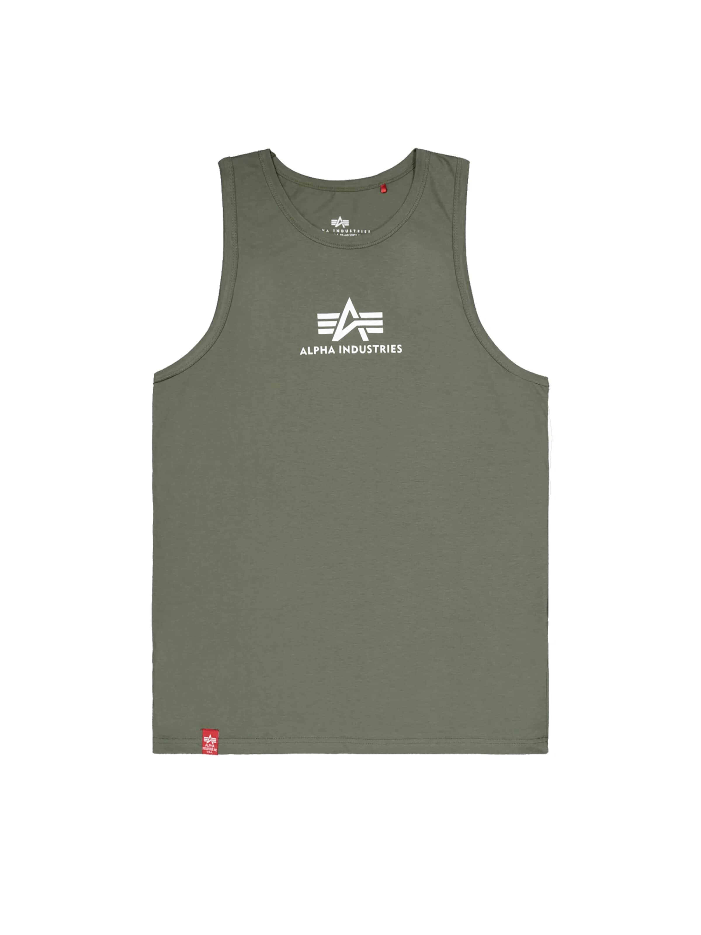 zaļš ALPHA INDUSTRIES T-Krekls: no priekšpuses