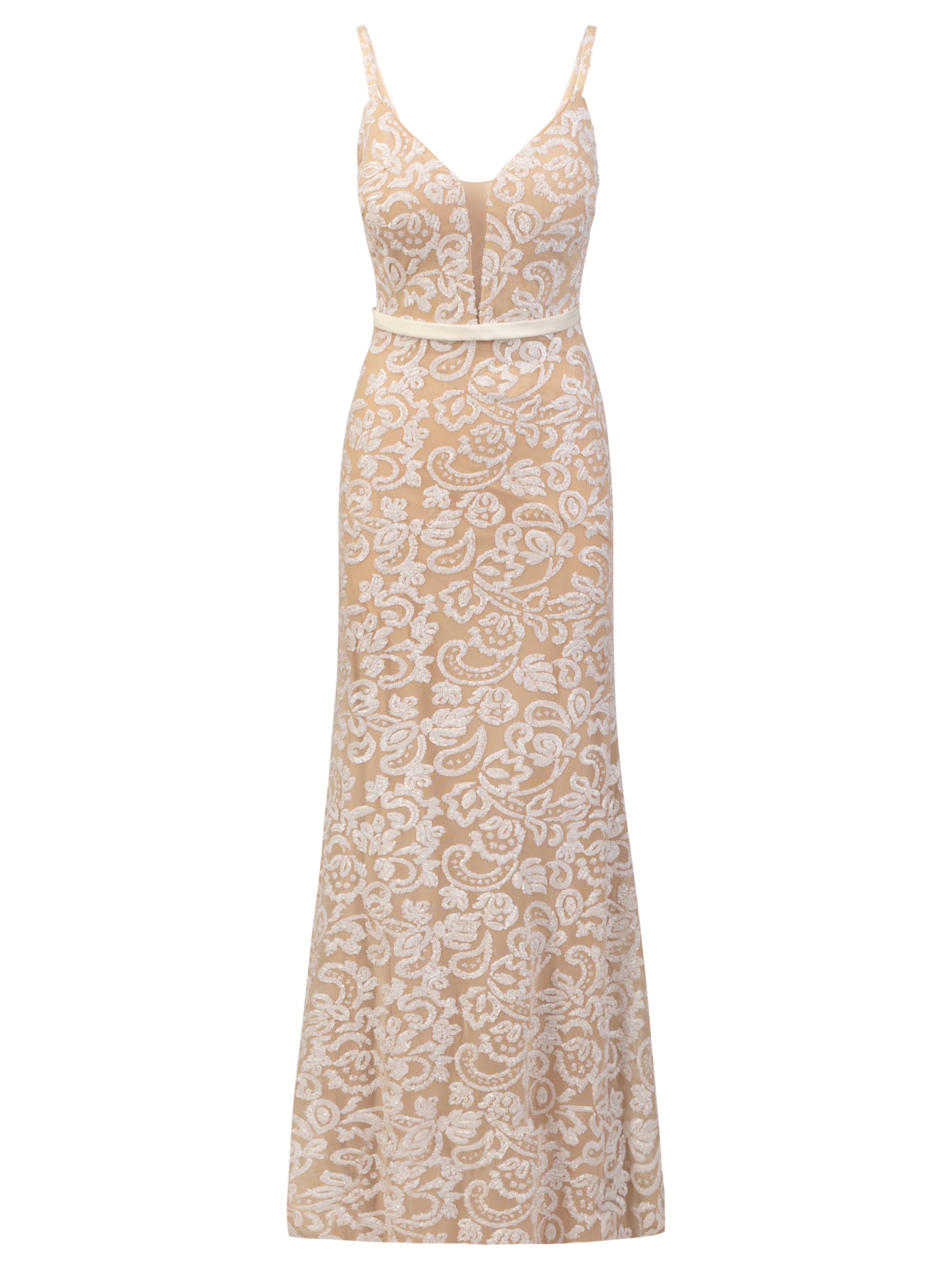 APART Βραδινό φόρεμα σε μπεζ: μπροστά