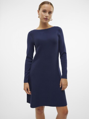 VERO MODA Gebreide jurk 'NANCY' in Blauw