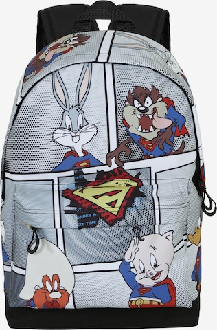 Warner Bros. Rucksack 'Looney Tunes Super Tunes' in Grau: Vorderseite
